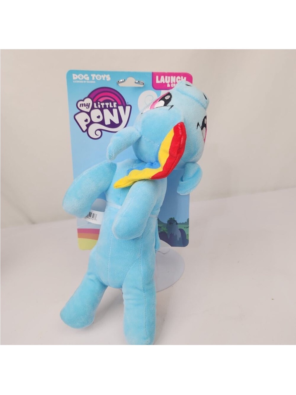 My Little Pony Light Blue Plush with Red and Yellow Mane Accent